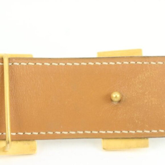 Hermès Black x Brown x Gold 32mm Reversible H Logo Belt Kit s331h52 main image 9